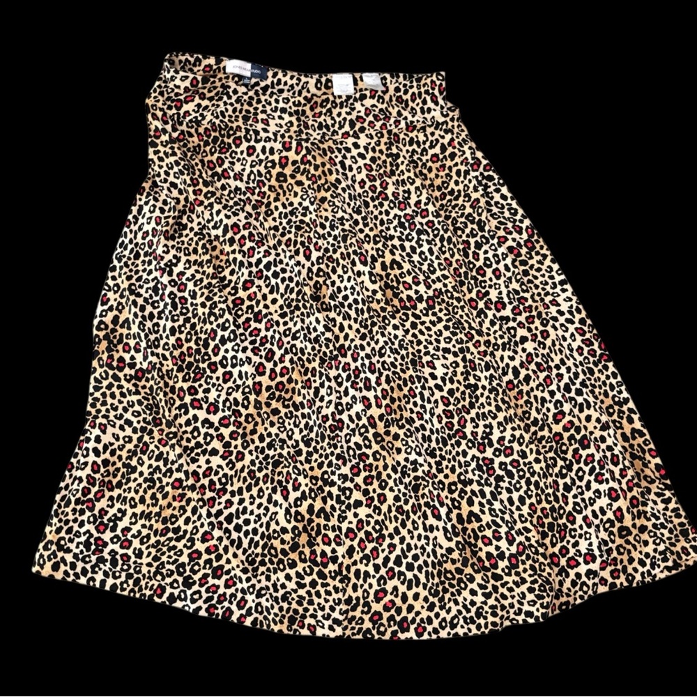 Jones Wear Black and Brown A-Line Midi Skirt